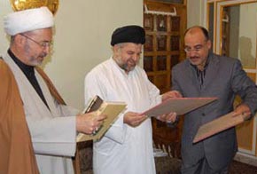 وفد العتبة العباسية المقدسة والسيد الشهرستاني