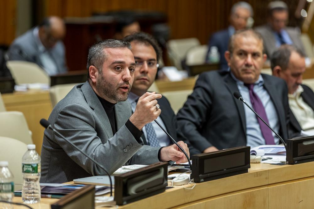 Representatives of religions and doctrines from around the world give their views on the conference of the holy shrines of Karbala in the United Nations headquarters in New York.
