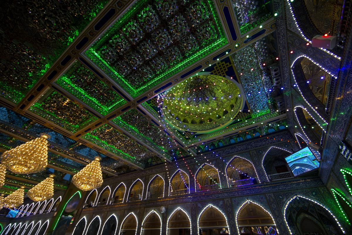 The Al-Abbas's (p) Holy Shrine is decorated to celebrate the holy month of Sha'ban.