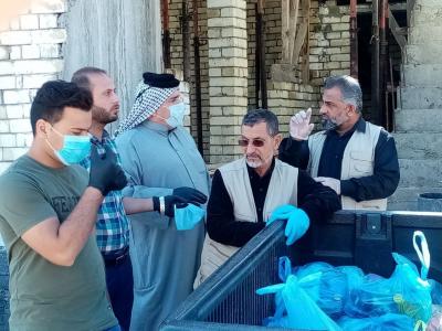 ضمن حملة (مرجعيّة التكافل): وحدةُ بغداد/ الرصافة تسيّر قافلةً لإغاثة العوائل المتضرّرة