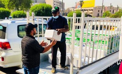 مديريّات تربية الديوانيّة وذي قار والرّصافة إحدى محطّات حملة جامعة العميد لتوزيع الموادّ الوقائيّة والمعقّمة لطلبة المراحل المنتهية