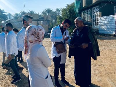 طلبةُ كلّية التمريض في جامعة العميد يُجرون جولةً للإرشاد والتحرّي الصحّي