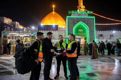 فرقُ الإخلاء الإسعافيّ الطارئ تشترك في مراسيم زيارة شهادة الإمام الهادي (عليه السلام)