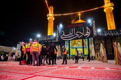 فرقُ الإخلاء الإسعافيّ الطارئ تشترك في مراسيم زيارة شهادة الإمام الهادي (عليه السلام)