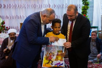 العتبةُ العبّاسية المقدّسة تحتفي بـ150 يتيماً وتكرّمهم تيمّناً بذكرى ولادة أبيهم