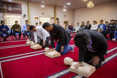 تهيئةُ فرقٍ إسعافيّة لإشراكها في زيارة النصف من شعبان