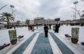 بمناسبة مولد الرسول الأكرم(صلّى الله عليه وآله) قسم الشؤون الخدمية في العتبة العباسية المقدسة ينشر عدداً من أشجار الزينة..