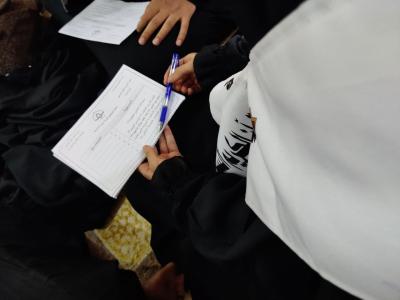 نشاطات متعدّدة لمعهد القران الكريم النسوي على طريق الزائرين