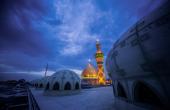 الانتهاء من تغليف القباب لمشروع توسعة حرم أبي الفضل العباس(عليه السلام) بتسقيف الصحن الشريف..