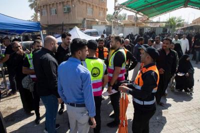 أكاديمية الكفيل للاسعاف والتدريب الطبي تباشر بتنفيذ برنامج الاخلاء الطبي الخاص بزيارة الامام العسكري (ع)