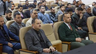رئيس جامعة الكفيل الدكتور نورس الدهان وعدد من الاساتذة التدريسيين 