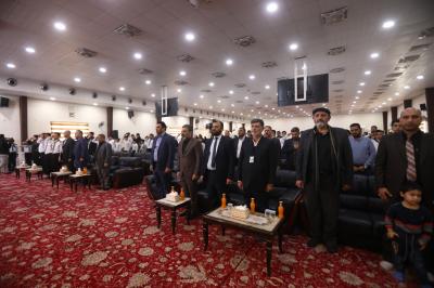 حضور مدير مكتب المتولي الشرعي للعتبة العباسية الدكتور أفضل الشامي برفقة رئيس قسم الاعلام وعدد من مسؤولي القسم 