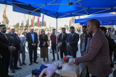 صور من افتتاح محطة التنمية البشرية والتدريب على الإسعافات الأولية في المهرجان 