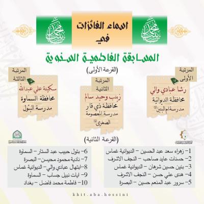 اسماء الفائزات