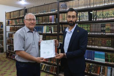 قسم الشؤون الفكريّة يرفد مكتبة جامعة بابل بعدد من إصداراته الرقميّة
