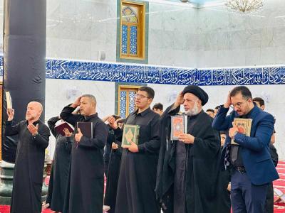 في قضاء الهندية... المجمع العلمي يقيم مجلساً عزائياً بمشاركة طلبة حفظ القرآن