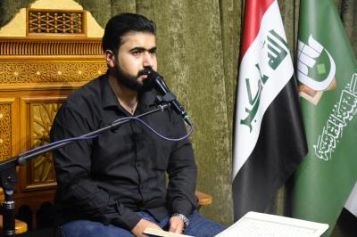 تفاعل طلبة الحوزة العلمية مع خيمة سيد الماء على طريق زائري الأربعين