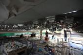 استمرارية العمل ودقّة التنفيذ في تزجيج السطح الداخلي لمشروع تسقيف صحن أبي الفضل العباس(عليه السلام)..