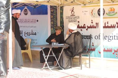 طلبة الحوزة العلمية يشاركون في التبليغ الحوزوي بذكرى استشهاد الإمام الحسن العسكري (عليه السلام)