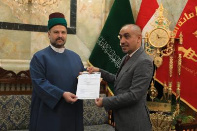 البريد العراقي يشيد بخدمات العتبة العبّاسية الثقافية المقدمة للزائرين