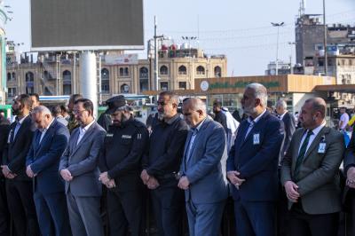 فرقة العباس تشارك بفعاليات موسم الأحزان الفاطمي في منطقة ما بين الحرمين