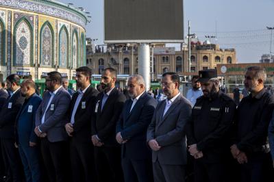 فرقة العباس تشارك بفعاليات موسم الأحزان الفاطمي في منطقة ما بين الحرمين