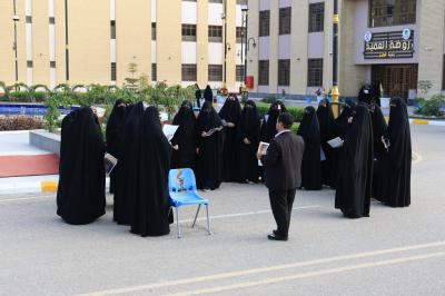 مدارس الكفيل الدينية النسوية تختتم التدريبات الخاصة بمسير المشاركات في حفل تخرج بنات الكفيل السابع