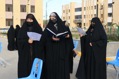 مدارس الكفيل الدينية النسوية تختتم التدريبات الخاصة بمسير المشاركات في حفل تخرج بنات الكفيل السابع