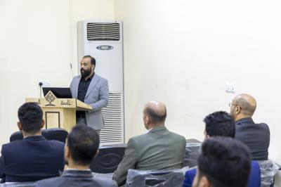 قسم الشؤون الفكرية يقيم ندوة تعريفية عن البوابة العراقية والملف الاستنادي في جامعة العميد