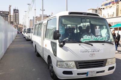 بدأ توافد طلبة الجامعات العراقية إلى العتبة العباسية