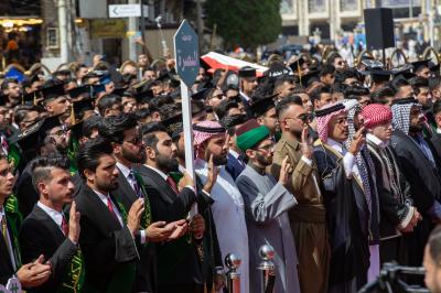 أكثر من (4500) طالب جامعي يؤدون قسم تخرجهم عند مرقد أبي الفضل العباس (عليه السلام)