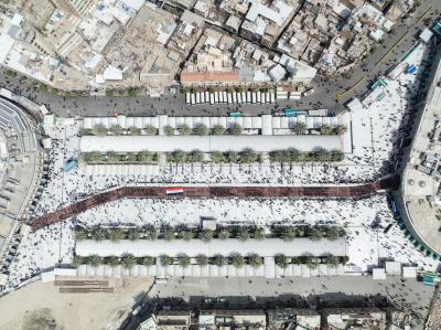 أكثر من (4500) طالب يجرون مسيرة في منطقة ما بين الحرمين الشريفين