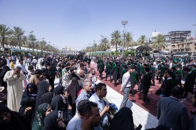 أكثر من (4500) طالب يجرون مسيرة في منطقة ما بين الحرمين الشريفين