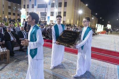بمشاركةِ نحو (500) متعلّمٍ من مجموعة العميد.. المكلفون يردّدون نشيد التكليف