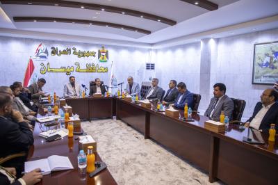 وفد العتبة العباسية يصل إلى ميسان ويعقد اجتماعاً مع حكومتها المحلية
