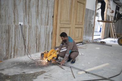 قسم الصناعات يشرع بتهيئة مجمع أبي الفضل العباس (عليه السلام) الخدمي استعدادًا لزيارة الأربعين