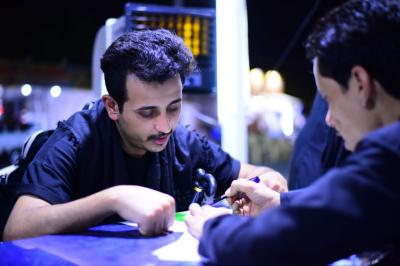 المجمع العلمي يفتتح خيمة سيّد الماء القرآنيّة لزائري الأربعين في ذي قار