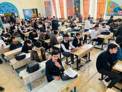 المجمع العلمي ينظّم مسابقة في إتقان الصلاة لطلبة إعدادية الشيخ الكليني في بابل