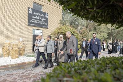 وفد من كلية الحكمة الجامعة يطلع على مشاريع العتبة العباسية الصحية والتعليمية