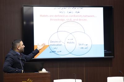قسم العلاقات العامة يقيم محاضرة عن العادات الخمسة للشخصية الناجحة لوفد من ألمانيا
