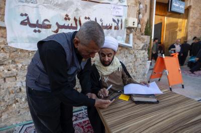  مشروع التبليغ الحوزوي يقدّم خدماته لزائري مدينة سامراء بذكرى شهادة الإمام الهادي (عليه السلام)