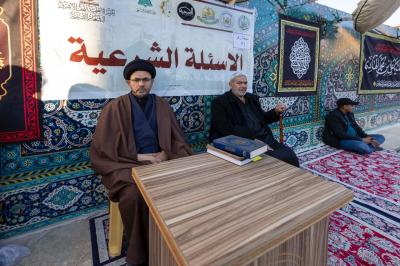  مشروع التبليغ الحوزوي يقدّم خدماته لزائري مدينة سامراء بذكرى شهادة الإمام الهادي (عليه السلام)