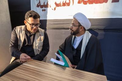 مشروع التبليغ الحوزوي يقدّم خدماته لزائري مدينة سامراء بذكرى شهادة الإمام الهادي (عليه السلام)