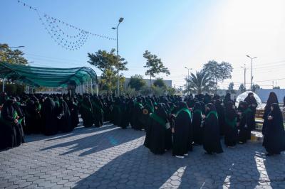 مجمع الشيخ الكليني يستقبل الوجبة الثانية من الطالبات المشاركات في حفل تكريم مرتديات العباءة العراقية