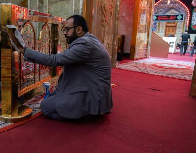 شعبة الحرم تُجري حملة تنظيفٍ بعد انتهاء زيارة العاشر من المحرم