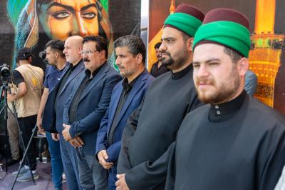 العتبة العباسية المقدسة تسلّم راية العزاء إلى تجمّع مواكب محافظة الديوانية
