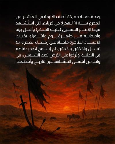 ذكرى دفن الأجساد الطاهرة في كربلاء