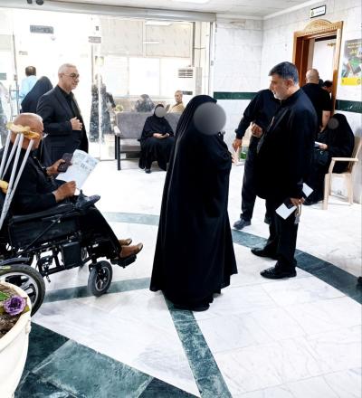 عضو مجلس إدارة العتبة العباسية المقدسة يطلع على سير عمل شعبة الشهداء والجرحى