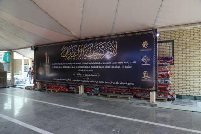 العتبة العباسية المقدسة تواصل أعمال تهيئة مجموعة مواكب أم البنين (عليها السلام) لخدمة زائري الأربعين
