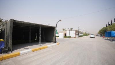 العتبة العباسية المقدسة تواصل أعمال تهيئة مجموعة مواكب أم البنين (عليها السلام) لخدمة زائري الأربعين